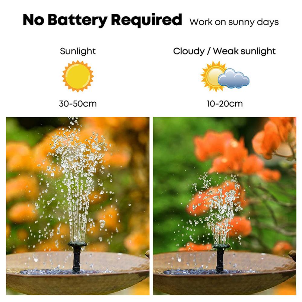 Solar Pool Pump Kit - Zewnętrzna fontanna solarna z 6 dyszami,