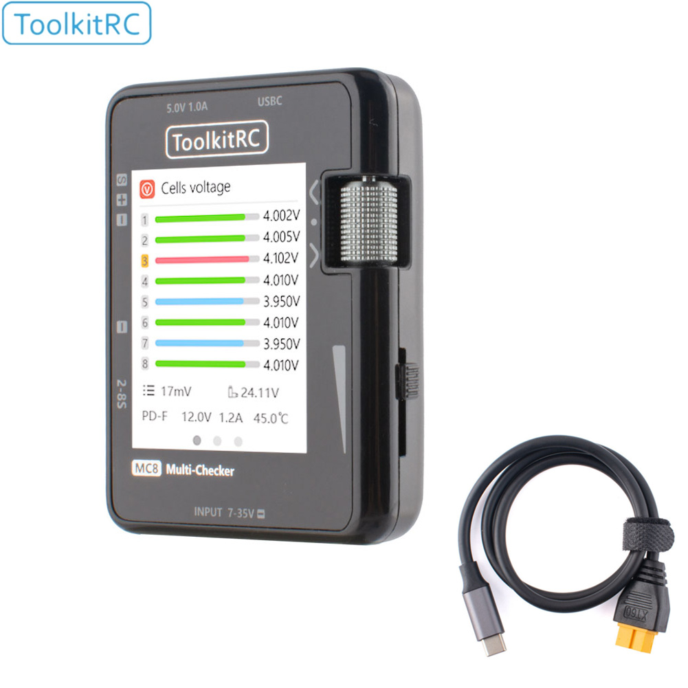 Pwm Charge Controller - ToolkitRC MC8 Mini Tester Baterii 32-bitowy,