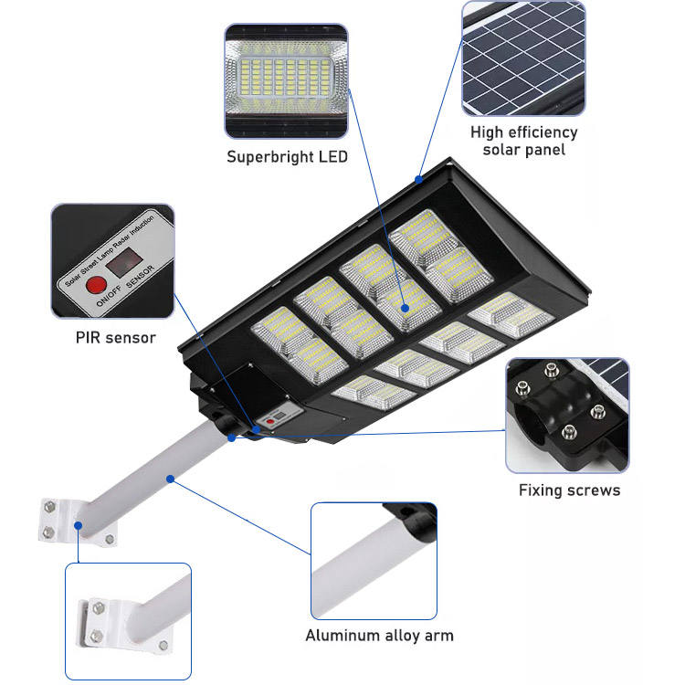 Dobrej jakości 800W 1000W 1200 – Solar Street Light Led recenzja i cena