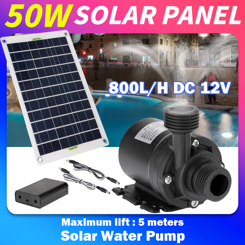 50W 12V Niskoszumowa pompa bez – Solar Pool Pump Kit recenzja i cena