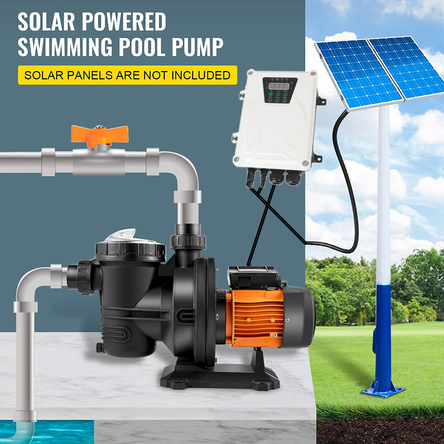 2HP 1500W Solar Pool pompa wsp – Solar Pool Pump Kit recenzja i cena